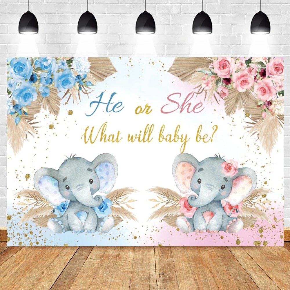 Fondo de revelación de género para niño o niña, cartel de decoración para fiesta de cumpleaños, Photozone