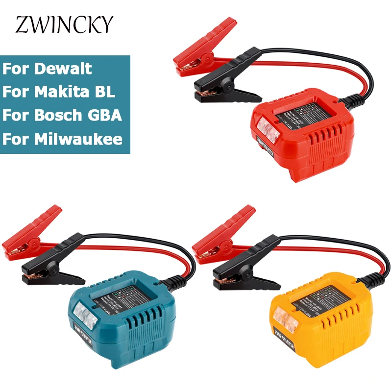 

Car Jump Starters Adapter Car Igniter is suitable for MAKITA Milwaukee Dewalt Bosch 18V Li-Ion power tool lithium batteries
