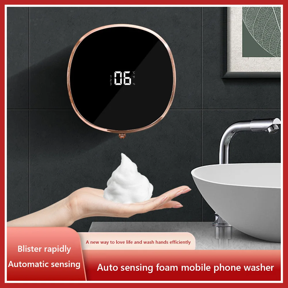 Automatic Soap Dispenser Wall Mountable Auto Dish Soap Dispenser USB Rechargable Portable Waterproof for Restaurants Home Public