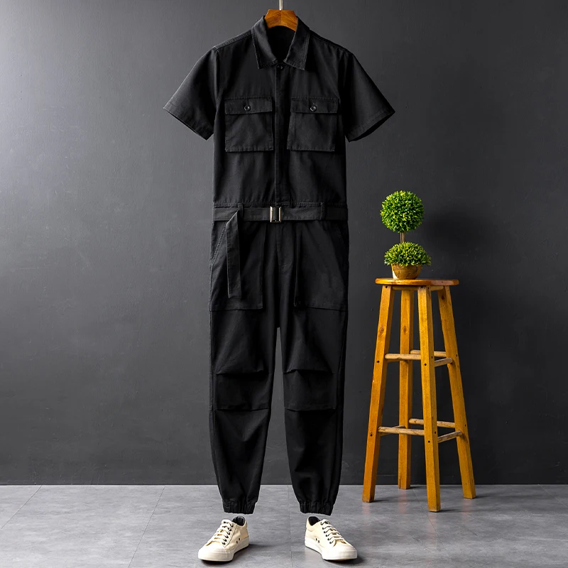 

Summer Casual Men's Rer Set Large Size Cargo Pants Performance Outfit ort Sve Overalls Youthful Vitali Sle