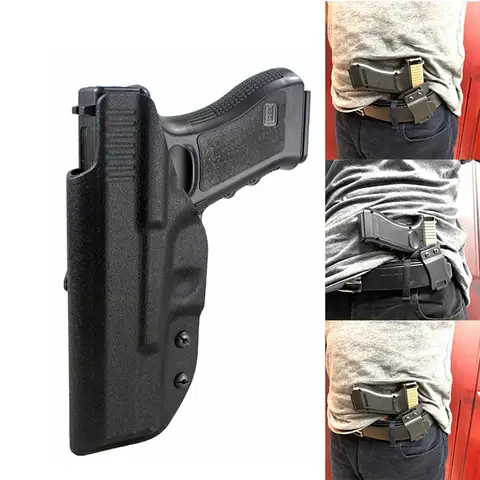 Coldre tático glock escondido para transportar dentro da cintura kydex iwb coldre de arma para g17 g22 g31 caça pistola caso beltclip