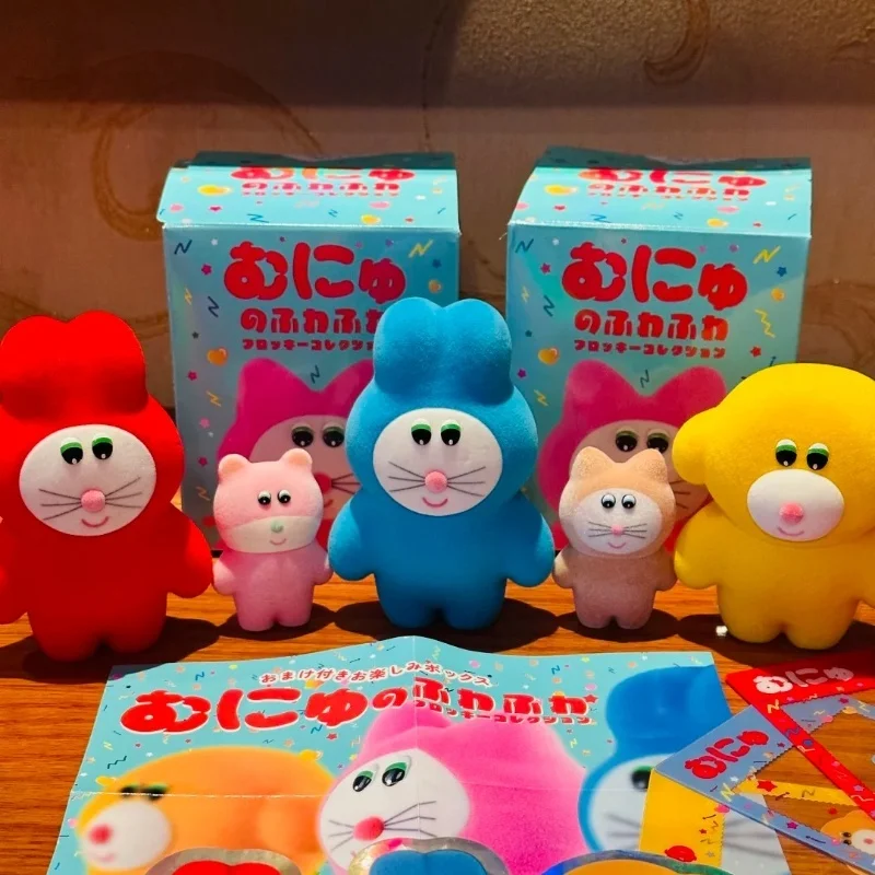 

In Stock Kenelephant Original Mustache Bunny Mouse Flocked Plush Toys Action Figure Ornaments Collection Decoration Model Gifts