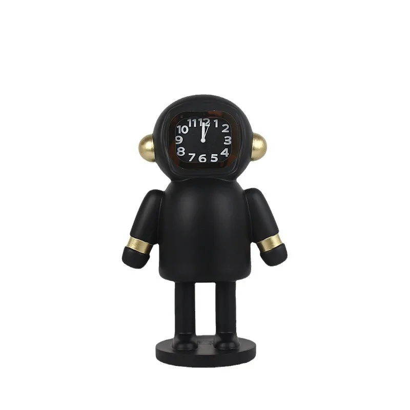 

Cartoon, space, character, clock, ornament, simple, modern, black and white, model room