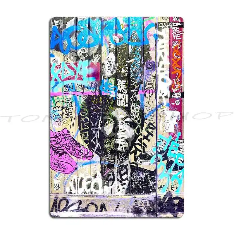Banksy Stencil Style Urban Graffiti Metal Sign Plaques Wall Plaque Garage Plaques Printing Tin Sign Poster