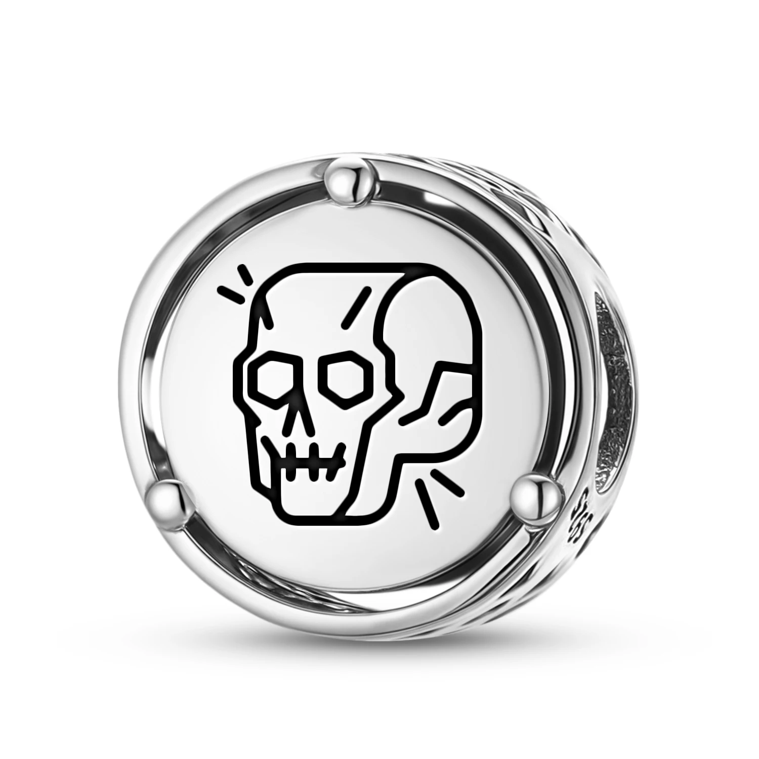 

Mayan Crystal skull 925 Sterling Silver Symbol Charm Fit Original Bracelet Diy Jewelry Accessories Family Bead