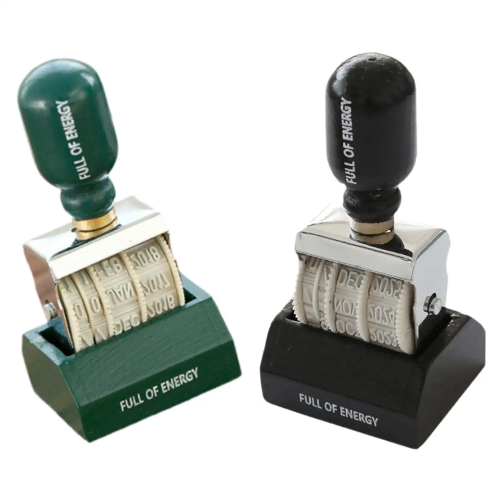 

Roller Date Stamp Compact Date Seal Sturdy Inking Day Month Year Retro for Planner Scrapbooking Art Card Making DIY Craft