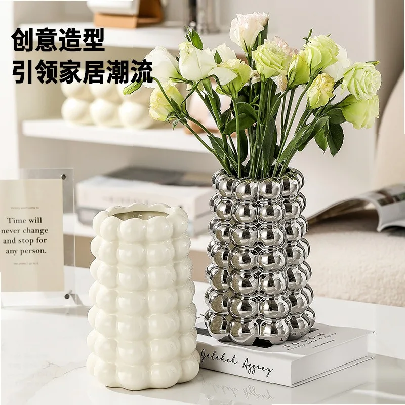 Nordic Ceramic Vase for Home Decor, Modern Flower Arrangement