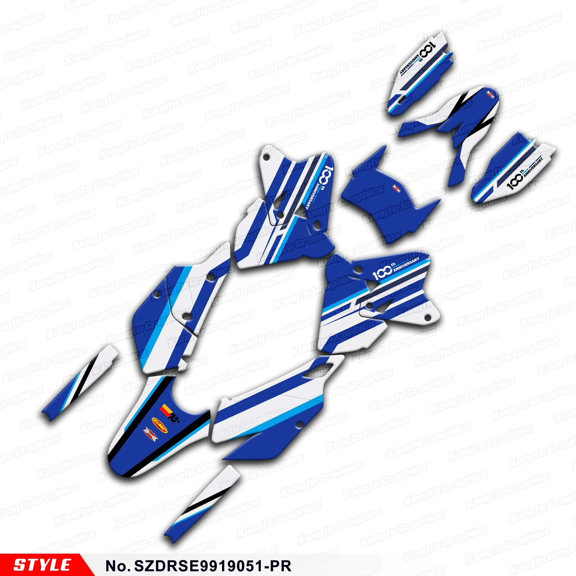 

Adhesive Sticker UV-resistant Vinyl for DRZ400SM DRZ400E DRZ 400 SM Enduro DRZ400 SM E KLX 400R, SZDRSE9919051-PR