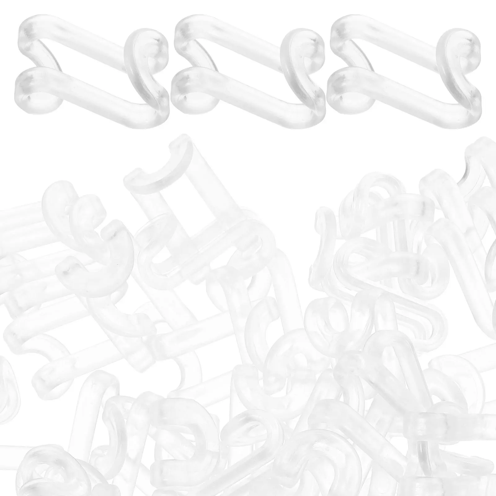 

60Pcs Plastic Clothes Hanger Connector Hooks S Shaped Connecting Buckle for Closet Hanger Connection Space Saver