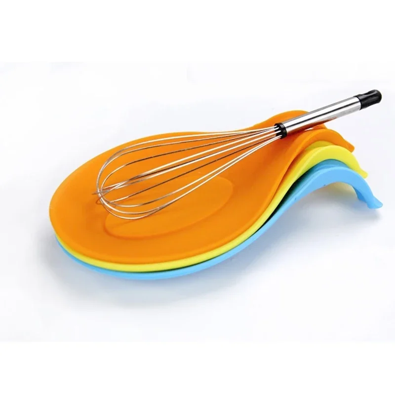 Kitchen Accessories Organizer Gadgets Silicone Multipurpose Spoon Rest Mat Holder for Tableware Kitchen Items  Dish Rack