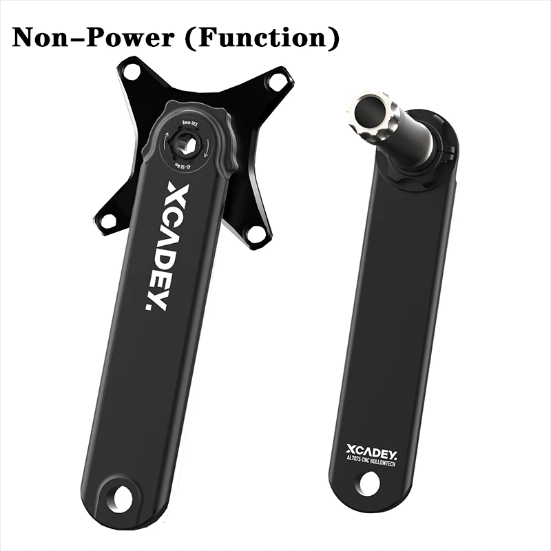 XCADEY Road MTB Aluminum Crankset with 24mm TC4 Titanium Spindle, 160mm-175mm, High Strength and Toughness