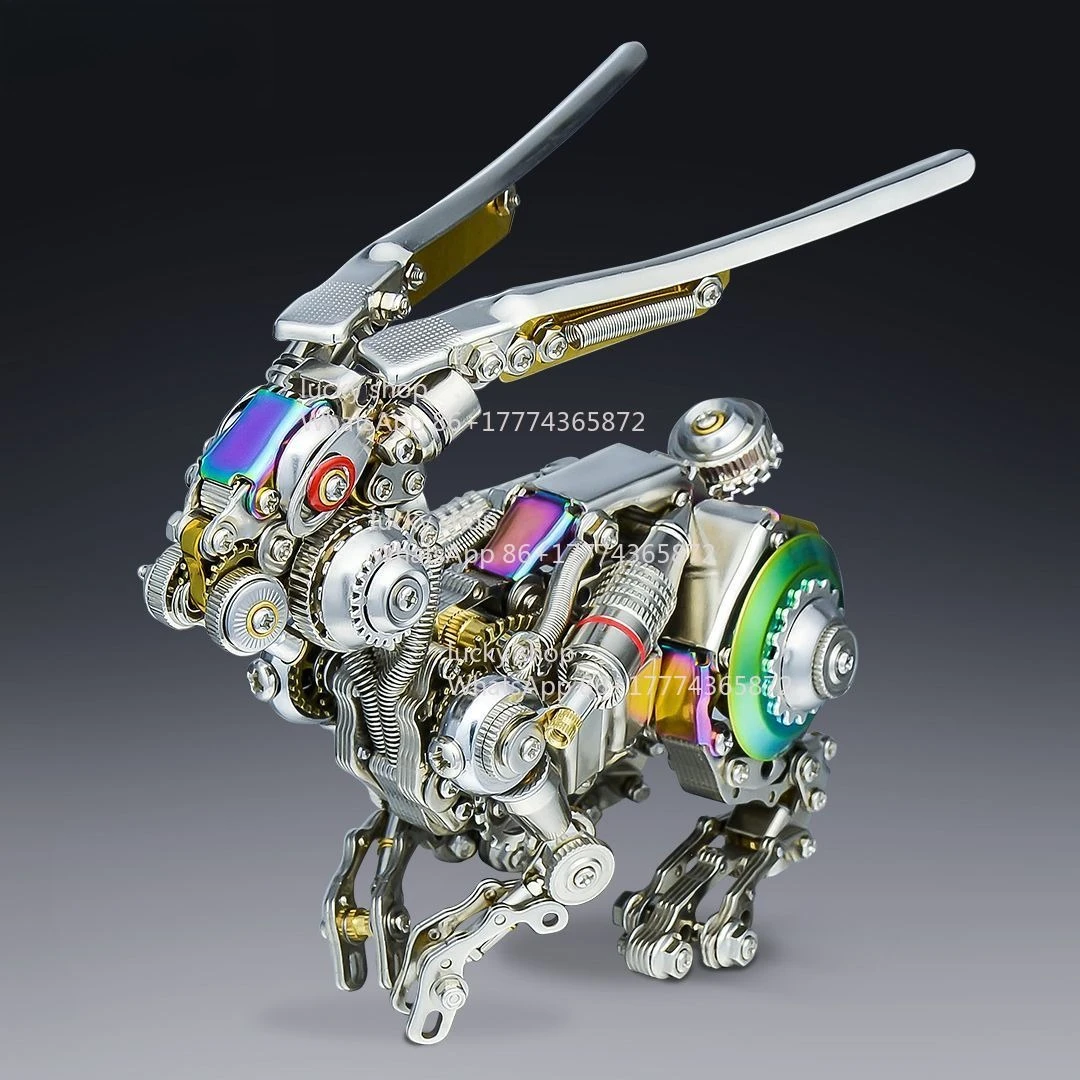 

Astronaut Mechanical Rabbit Exquisite Metal Assembly Art Ornament Creative High Difficulty Handmade Decor Gift for Boys