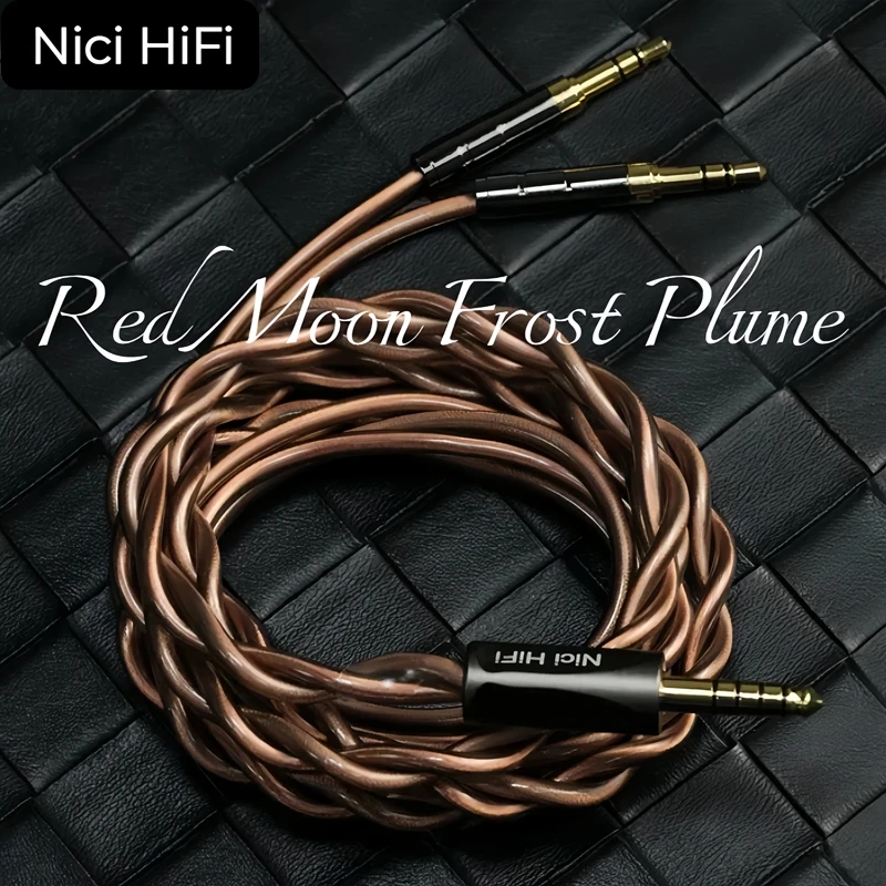 Cavo per cuffie a 2 poli Nici HiFi-20 da 1 a 2 jack doppio cavo bilanciato da 3,5/2,5/4,4 mm Cavo di ricambio per aggiornamento in rame placcato argento