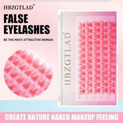 3D Fluffy Single Cluster Color False Lashes Volume Fans Individual Eyelash Segmented Lashes Natural Fake Lash for Eye Extension