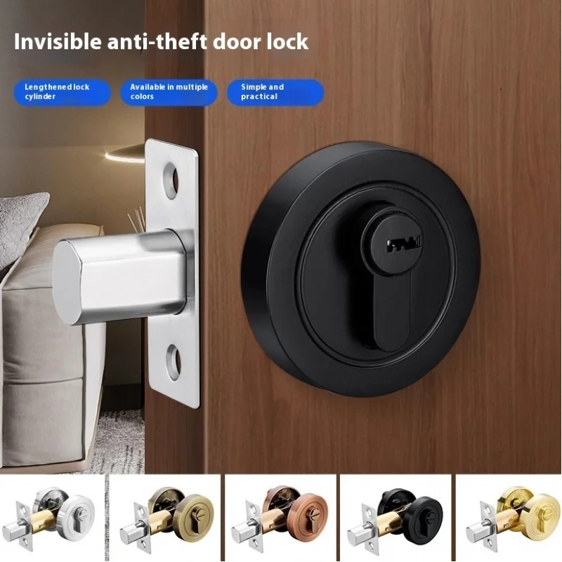 

Медный хромированный металлический одноцилиндровый замок-защелка для дома и ворот для обеспечения безопасности