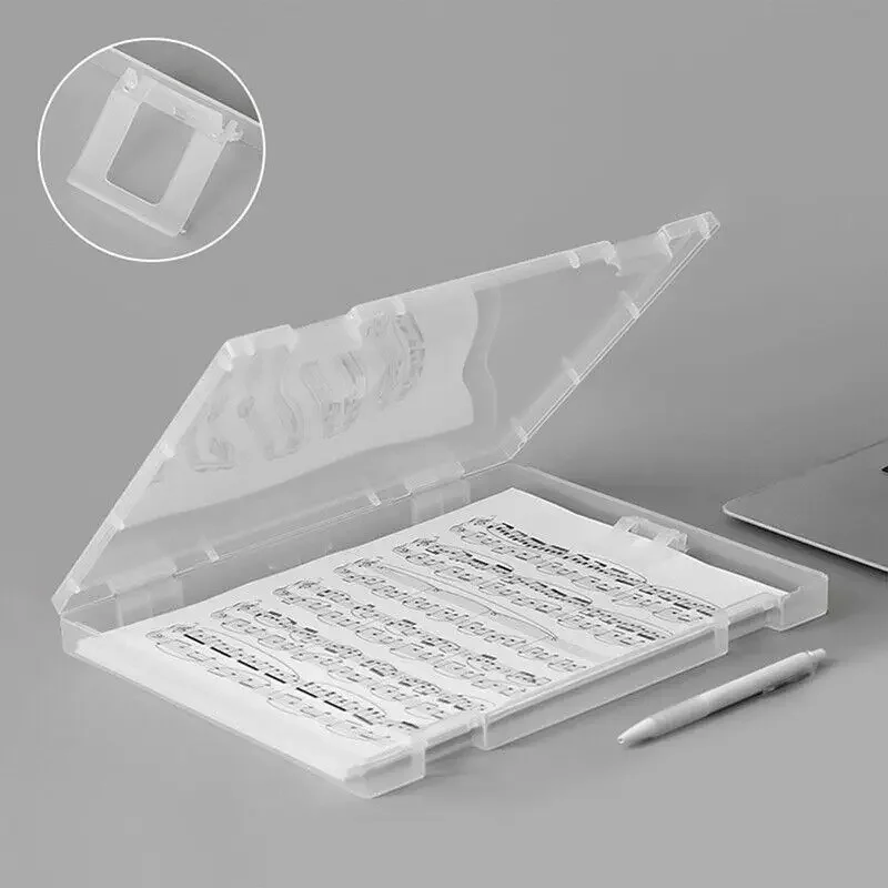 Kotak Penyimpanan File A4 Folder File Plastik Transparan Organizer File Kertas Plastik Bening Kotak Dokumen Penyimpanan Tebal Folder Tahan Lama