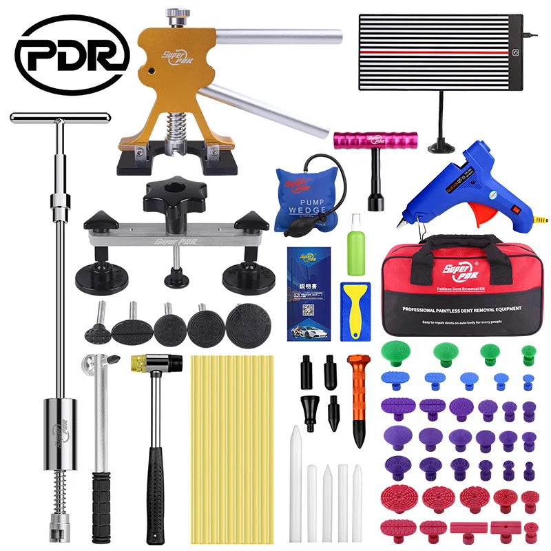 PDR Tools Paintless Dent Repair Puller Tool Kit Reflector Board Tabs Glue Gun Ferramentas for Car Body Hail Damage extractor