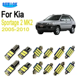 SEWICK 12Pcs For Kia Sportage 2 MK2 2005 2006 2007 2008 2009 2010 Car Bulbs LED Interior Map Dome Trunk Door Light Kit Accessori