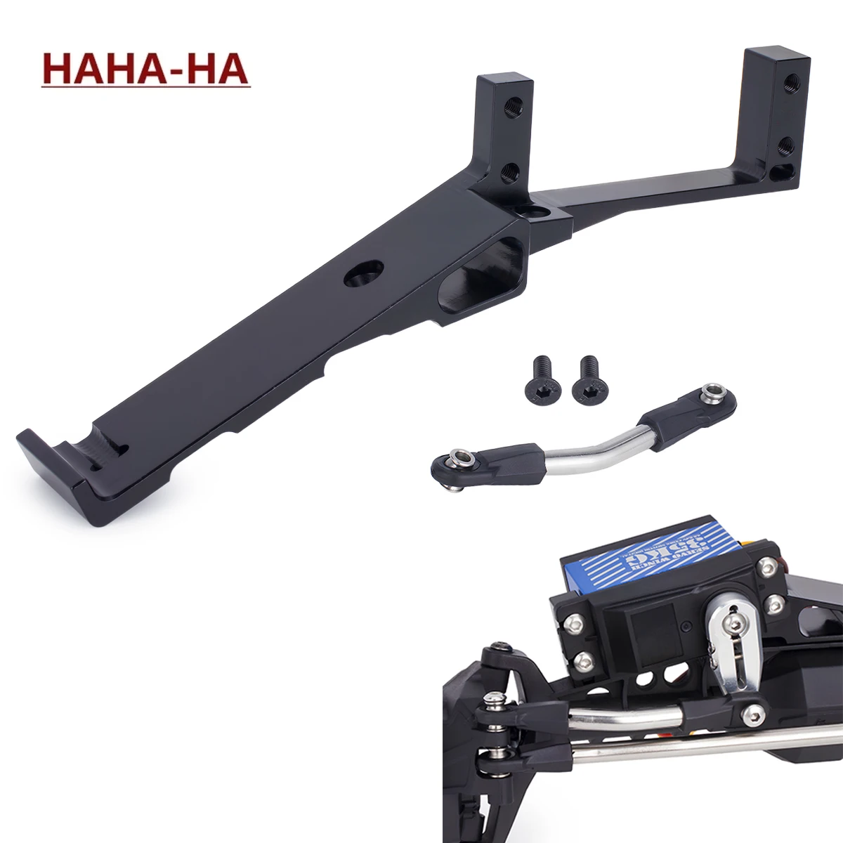 1 Stuks Aluminium Servo En Batterij Mount Met Steering Link Voor 1/10 Rc Crawler Auto Capra Voorraad As upgrade Onderdelen