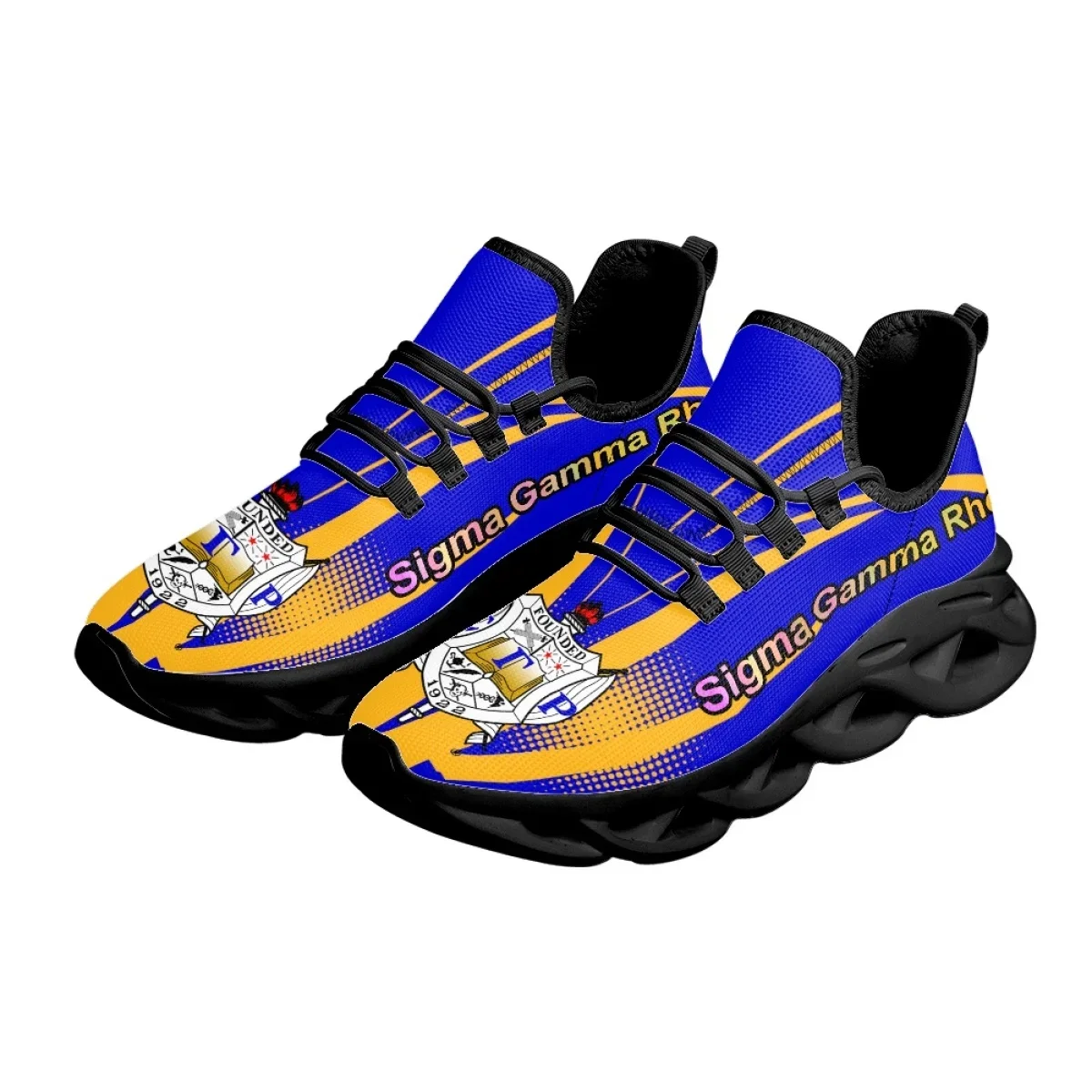 Women Shoes Lace-up Mesh Sigma Gamma Rho Poddles Breathable Running Shoes Wear-resistant Tennis Flat Hot