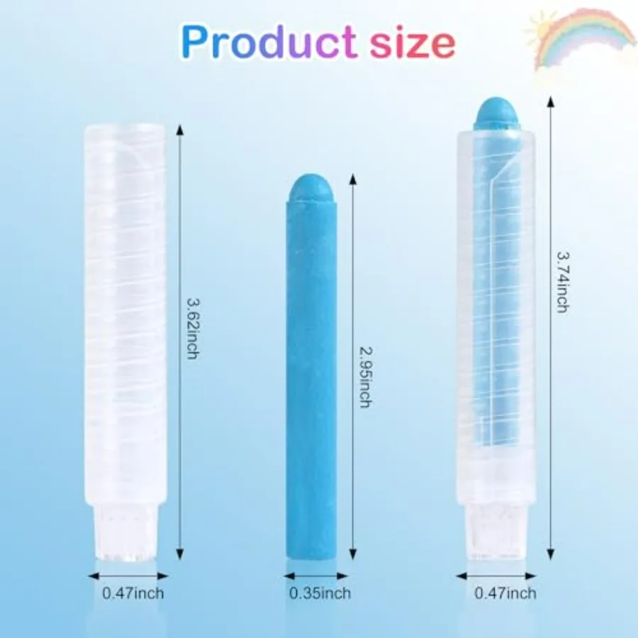 72個入り カラフルなダストレス 水洗い可能 ドローイングチョーク アーティストセット 24個のホルダー付き 無毒 アート画材 ガラスや紙の作品に最適