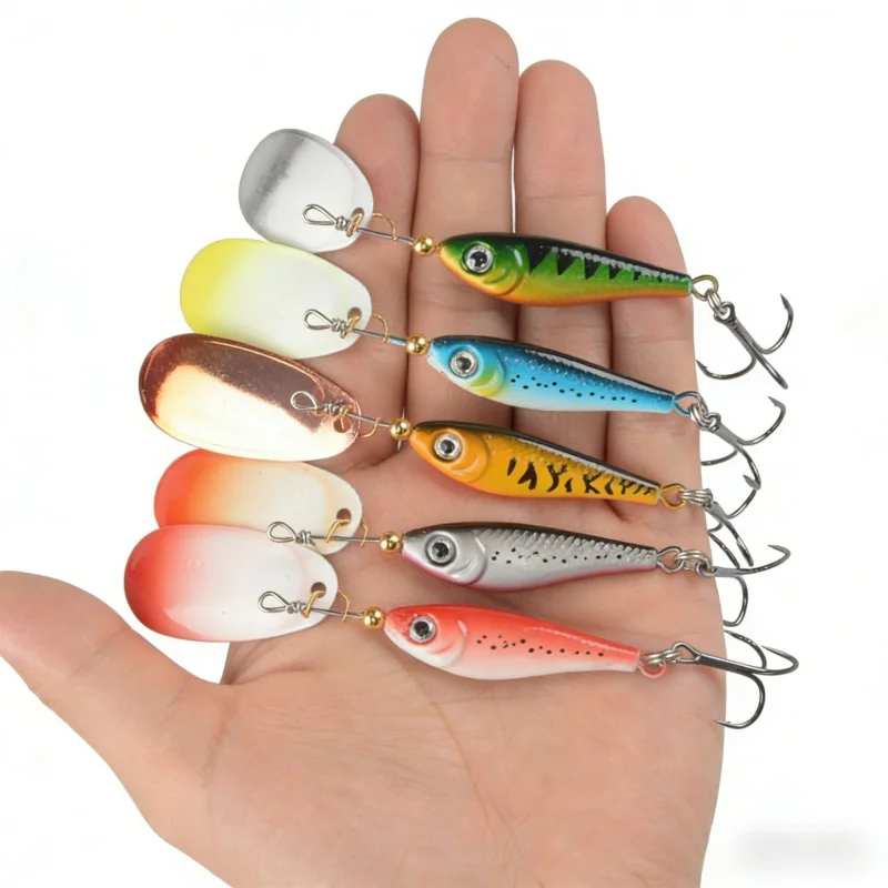 12-22G Multi-Layer Rotating Spinner Lure with Metal Plate Yamamoto Bait Composite VIB Artificial Bait Strengthening Style 5 One