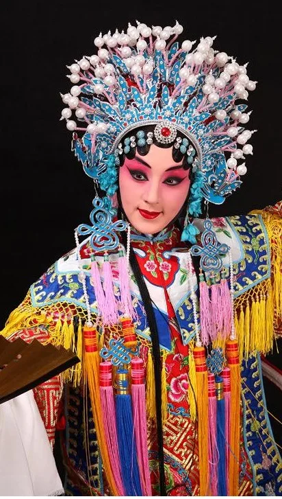 Peking Opera Headdress  Mascot Costume Performance Stage bride Crown Queen Carnival Women lady  halloween