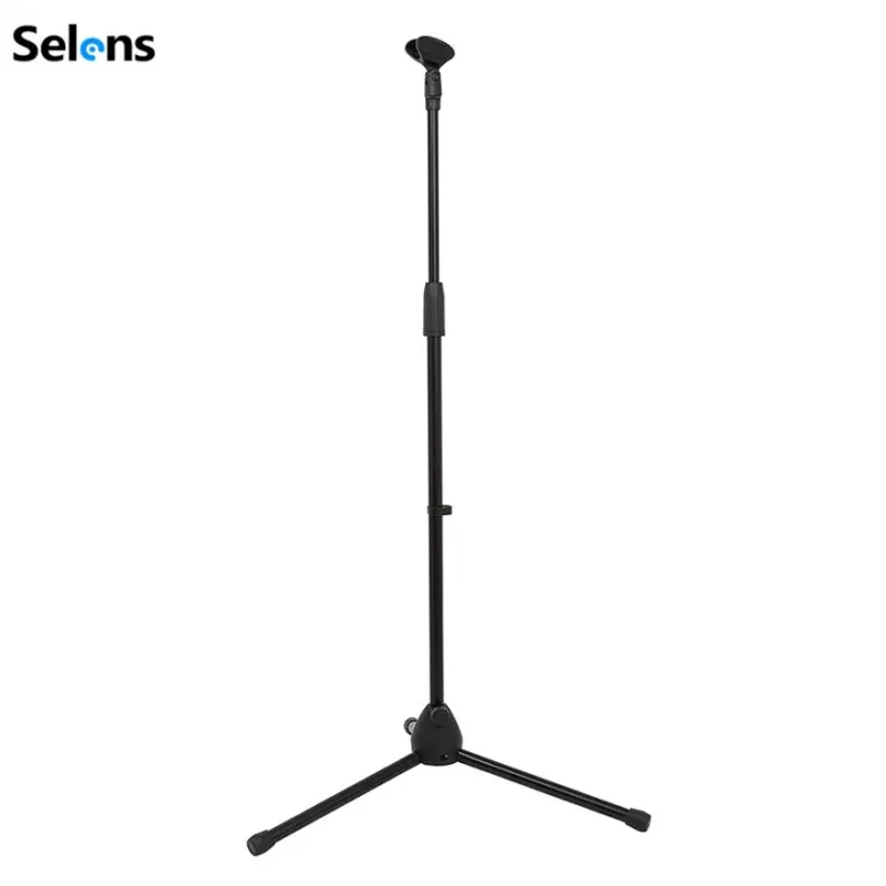 Selens-Soporte de trípode para micrófono, soporte de Clip de micrófono ajustable, soporte de micrófono desmontable para escenario, accesorios de