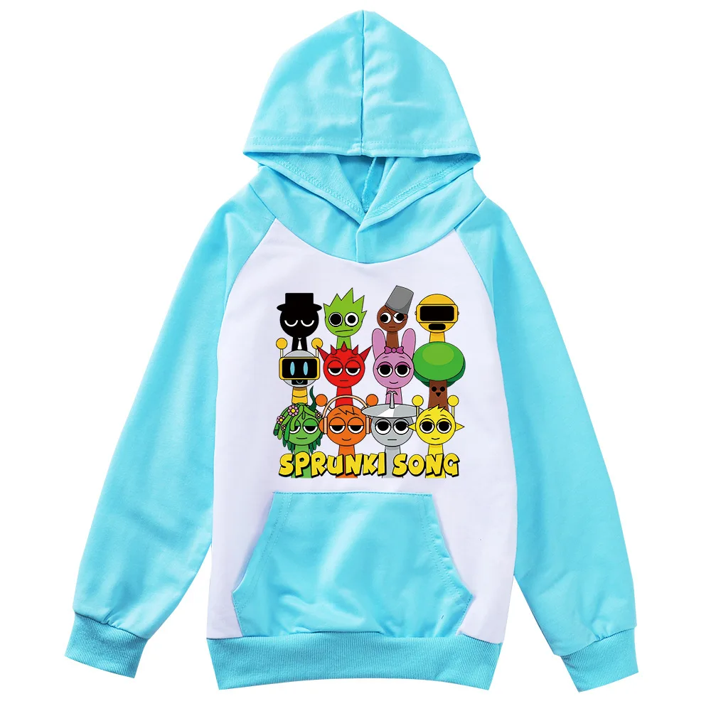 

New Sudadera Sprunki Incredibox Hoodie Kids Sprunky Jugutes Boys Cartoon Coats Girls Hooded Sweatshirts Children Pullover Jumper