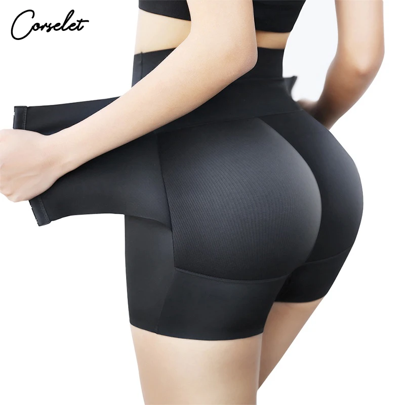 Seamless Padded Panties Butt Lift Body Shapers Women Butt Pad Underwear High Waist Tummy Control Shorts Girdle Waist Trainer