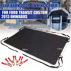 600D Waterproof Durable RV Rear Barn Door Awning Cover for VW for Ford Black Rear Barn Door Awning Cover Waterproof Sunshade