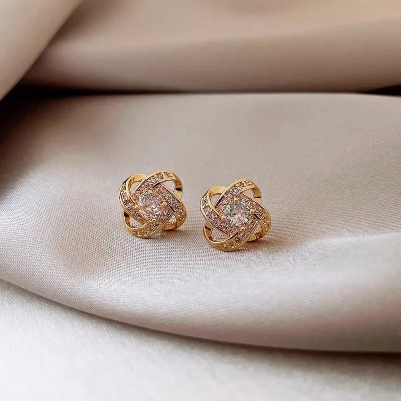 Zircon Earrings Fashionable Women's Fashion Trend Personalized Luxury Brand Design Beads Ear Stud Classic Jewelry Accessories image 3