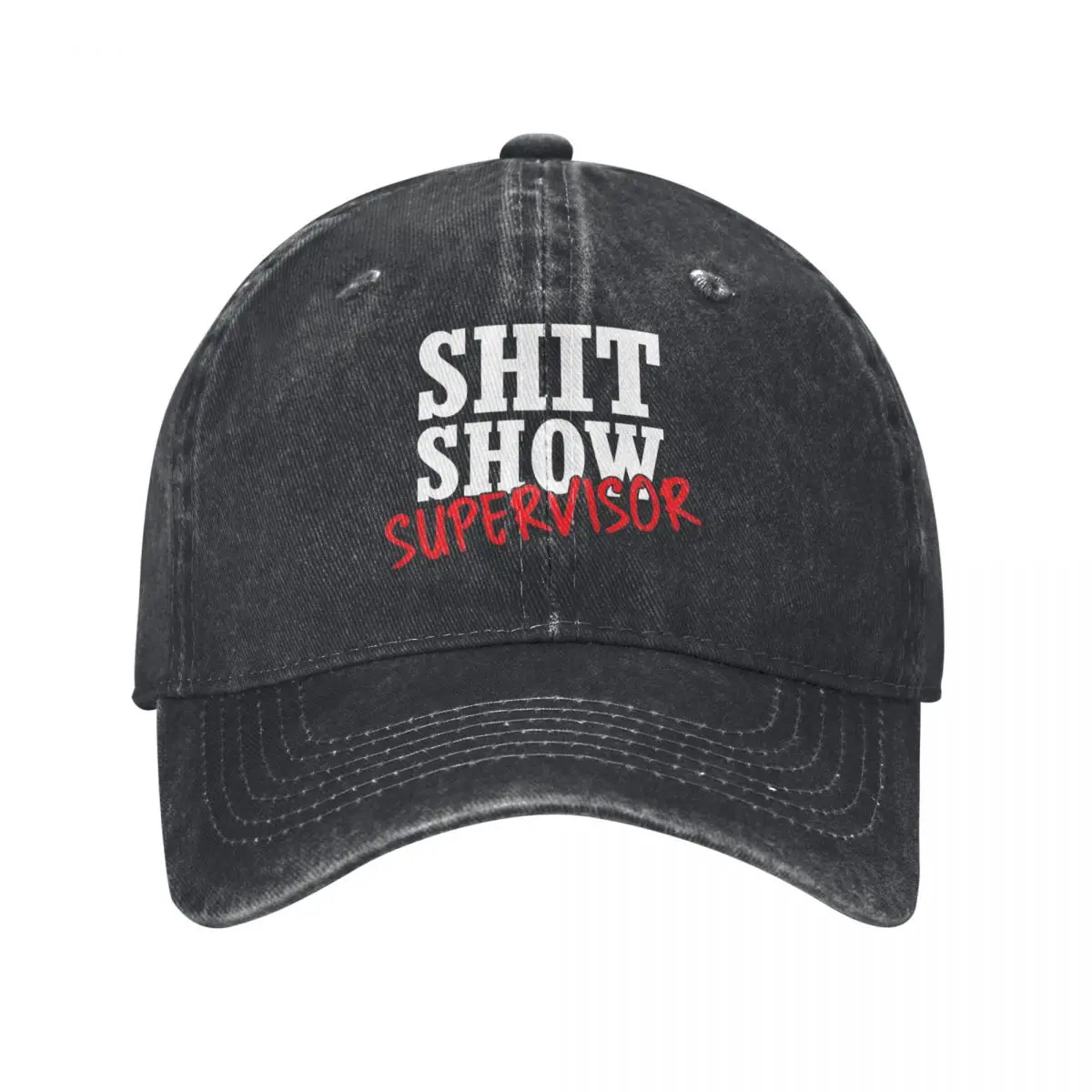 Shit Show Supervisor Baseball Caps Casual Distressed Cotton Unny Supervisor Snapback Cap Men Women Outdoor All Seasons Travel