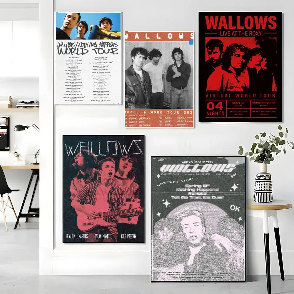 band W-Wallows-S Painting Calligraphy Artwork for Living Room Bedroom Office Home Decor