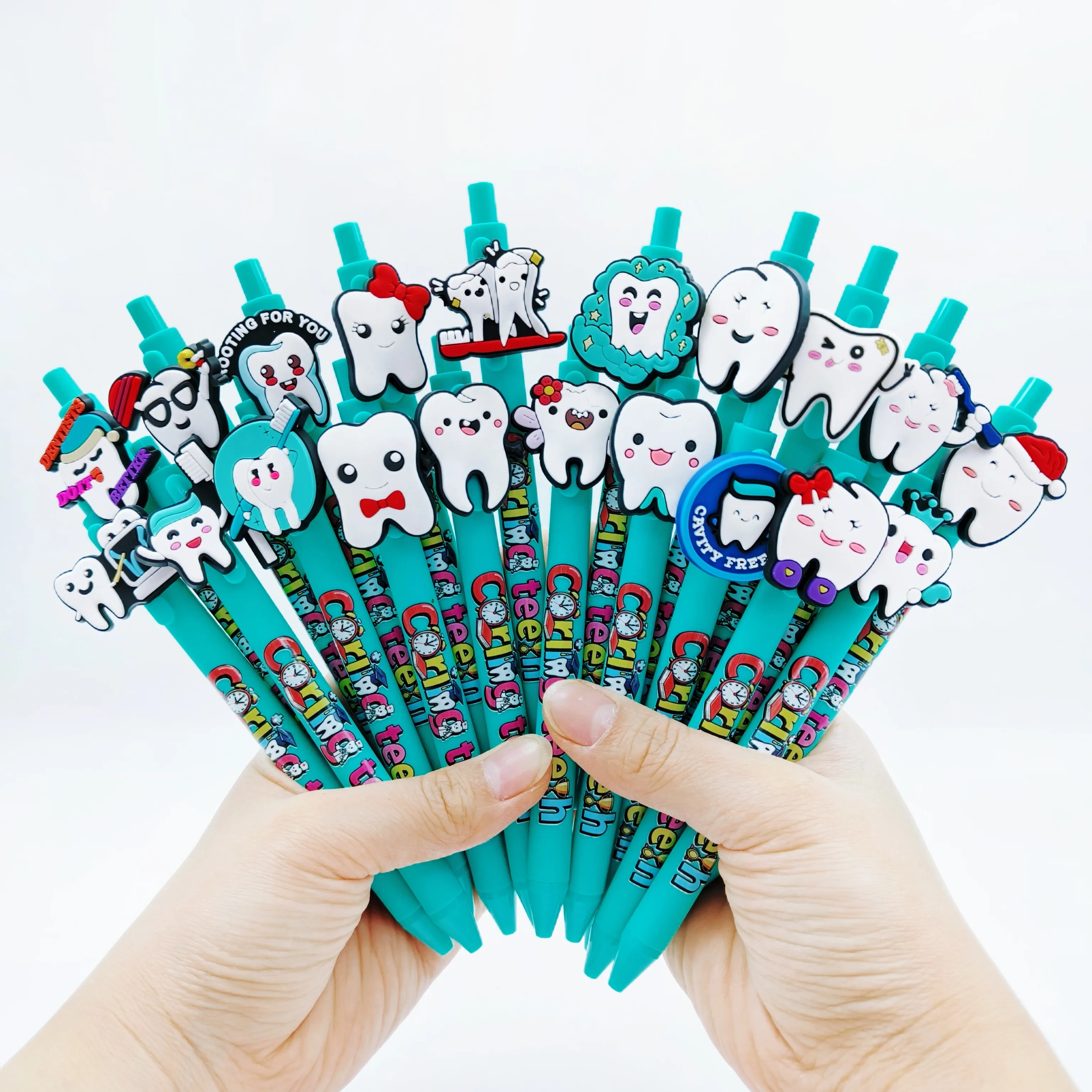 

10 шт./20 шт. шариковая ручка на тему ухода за зубами, шариковая ручка для записи зубов, подарочная ручка на день зубов