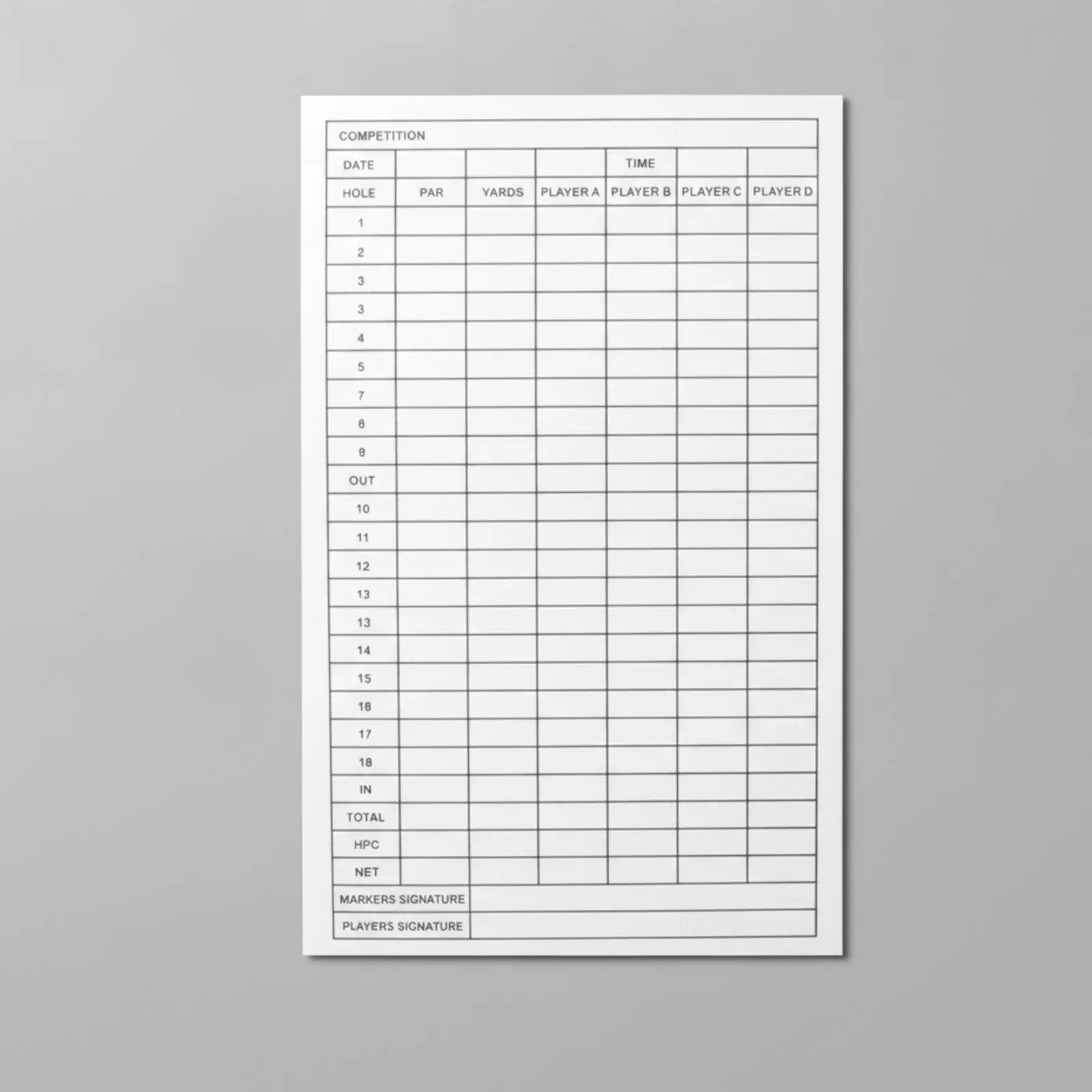 Golf Scorecard Notebook Embossed Crocodile Texture Golf Scorecard Book with PU Leather Sewn Seams Edges for Golfers