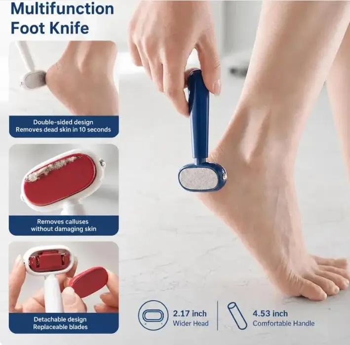 Multifunctional Pedicure Knife, Foot Grinder, Double-Sided Heel Peeling, Scratch-Proof Sole Device