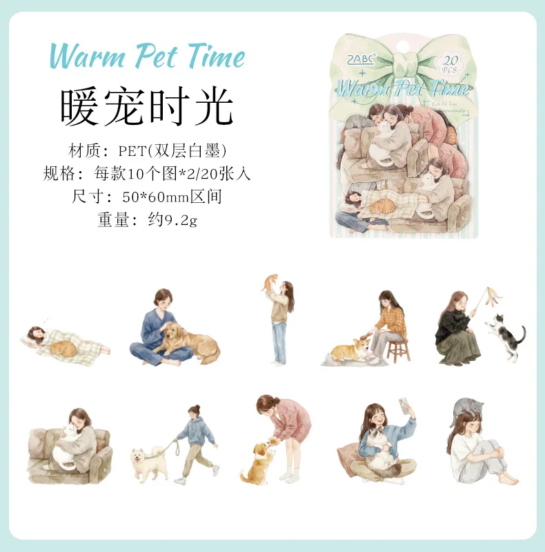 1 Packung/20 Stück Vintage Daily Girl Sticker Pack, Retro-Lifestyle-Charakter-Dekor-Aufkleber für DIY Scrapbooking, Tagebuch, Planer, Album – Detail 15