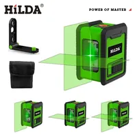 HILDA Laser Level Meter 2-Line Cross Green Level Laser Horizontal & Vertical Nivel Laser Self-Leveling лазерный уровень Men Gift