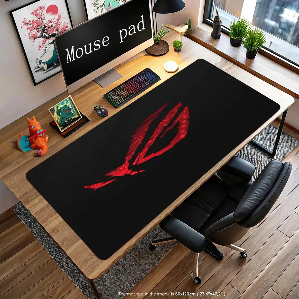 Asus Rog Mause Pad Anime Mouse Mats Gaming Computer Desk Mat Mouse Carpet Pc Accessories Gamer Mouse Pad Speed Rubber Mat
