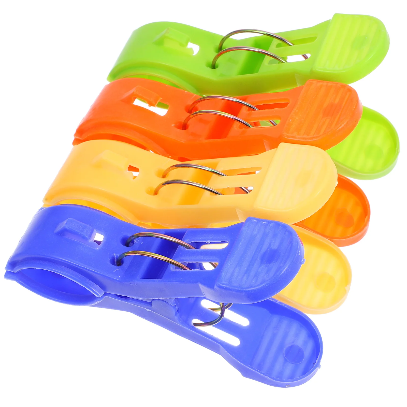 

4pcs Multifunctional Bright Color Plastic Beach Towel Clips /Quilt Clips