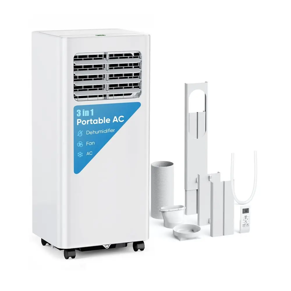 10,000 BTU Portable Air Conditioner Cools 450 Sq. Ft., 3in1 Portable AC Unit with Cool Fan Dehumidifier Sleep, Quiet AC