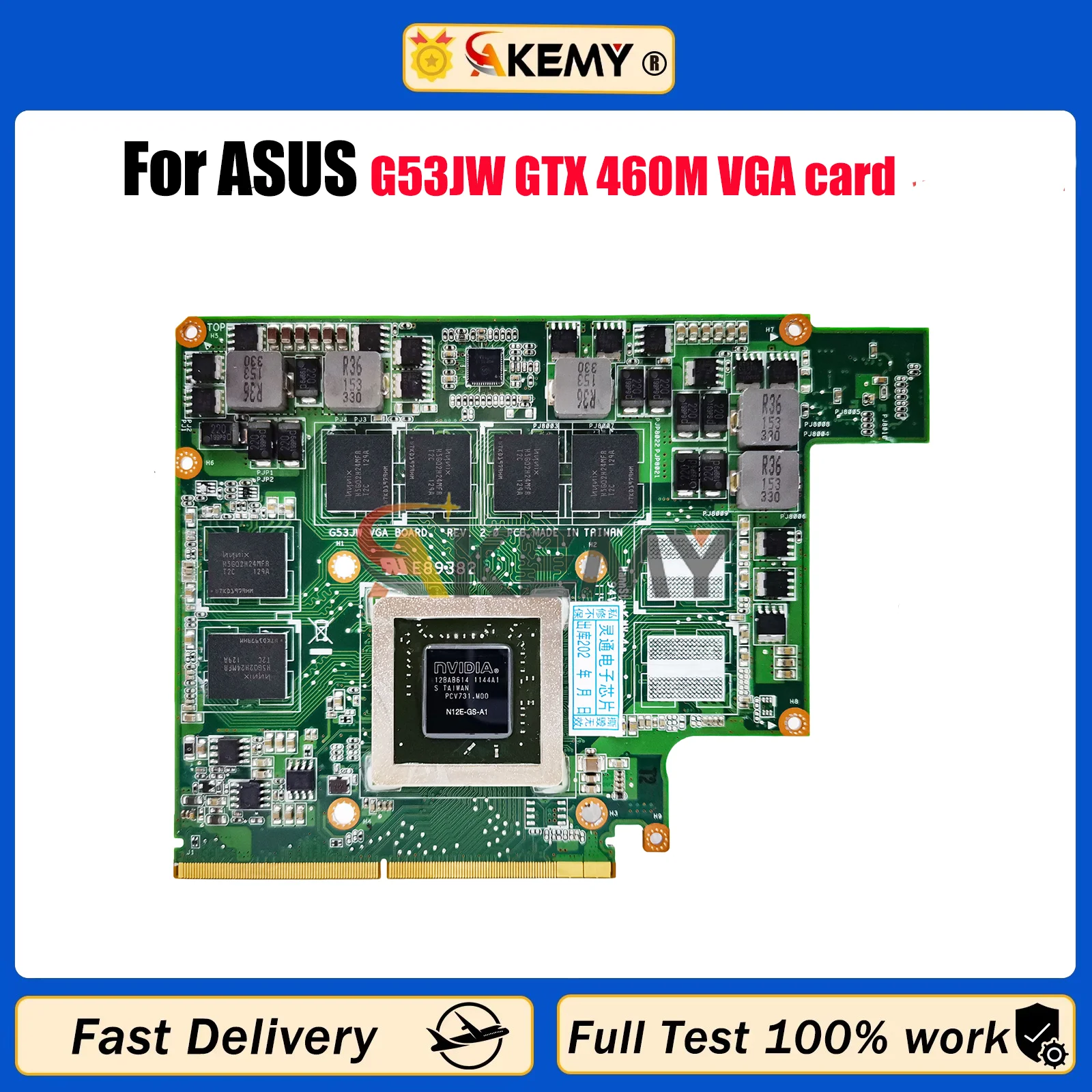 

G53JW Laptop Motherboard For ASUS G53XI74JW G53JW GTX 460M GTX460M VGA card Notebook Mainboard 100% tests OK fast shipping stk