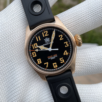 STEELDIVE Mens Pilot Watches 39mm CuSn8 Bronze Automatic Watch Dive 200m Waterproof Mechanical Wristwatch Luminous Sapphire NH35