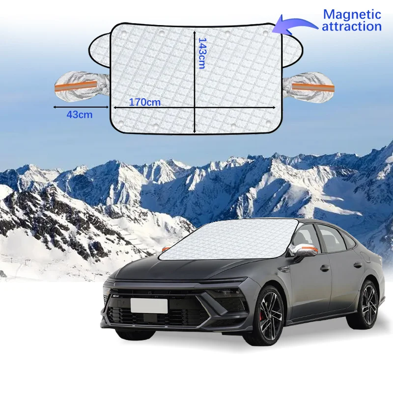 Magnetic Car Windshield Snow Cover Winter Ice-Frost Guard Sun Shade Protector For Hyundai Sonata 2004-2022 Exterior Accessories