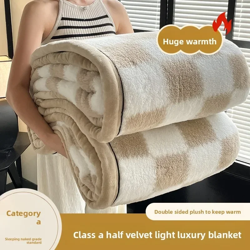 جديد Shumian المخملية سميكة الدافئة المرجان المخملية بطانية، الحليب المخملية طويلة المخملية الخفيفة الفاخرة بطانية الدفء لفصل الشتاء #1