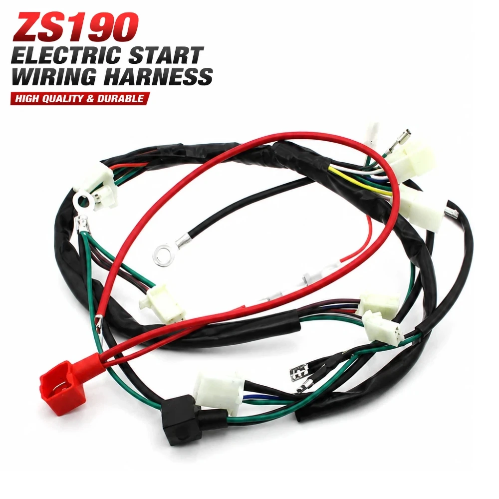 ZS190 Electric Start Wiring Harness Cable Fit Zongshen Z190 W190 190cc ZS1P62YML-2 Engine Dirt Pit Bike ATV Quad Starter Connect