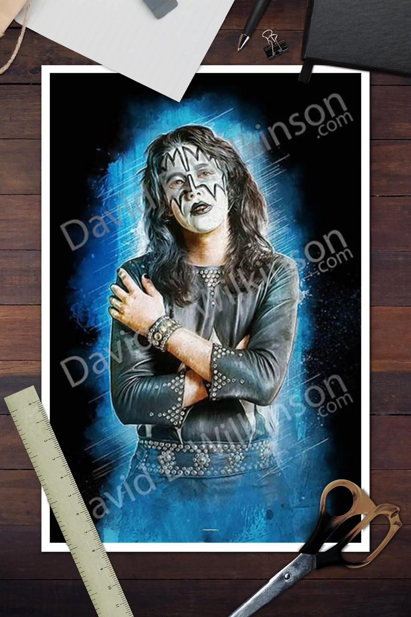 Ace Frehley المشارك اللوحة 24x36 جدار الفن قماش الملصقات غرفة ديكور الأسرة الحديثة غرفة نوم الديكور الفن جدار ديكور