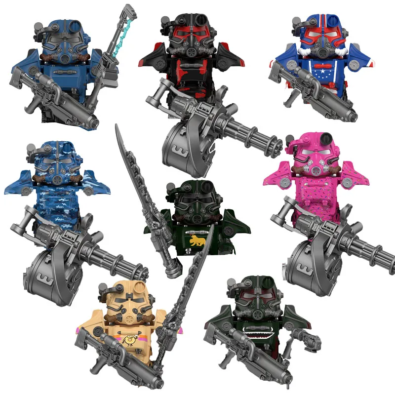 

WM2924 Mechs Soldiers Bricks machine gun MOC Puzzle Mini Action Figures Compatible Building Blocks Toys Birthday Gifts