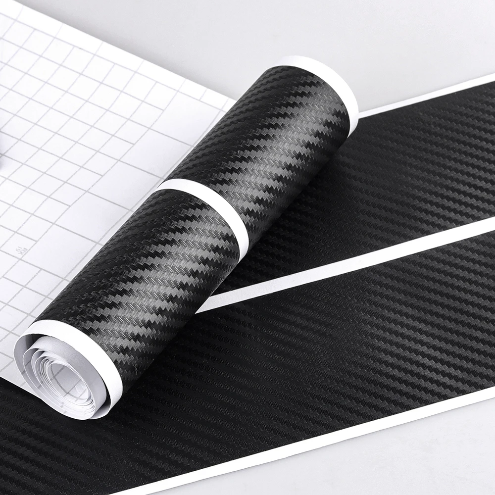 Carbon Fiber Car Door Plate Sill Anti Scuff Protector Film Welcome Pedal Threshold Sticker For Ford Ranger ST Kuga MAX Transit